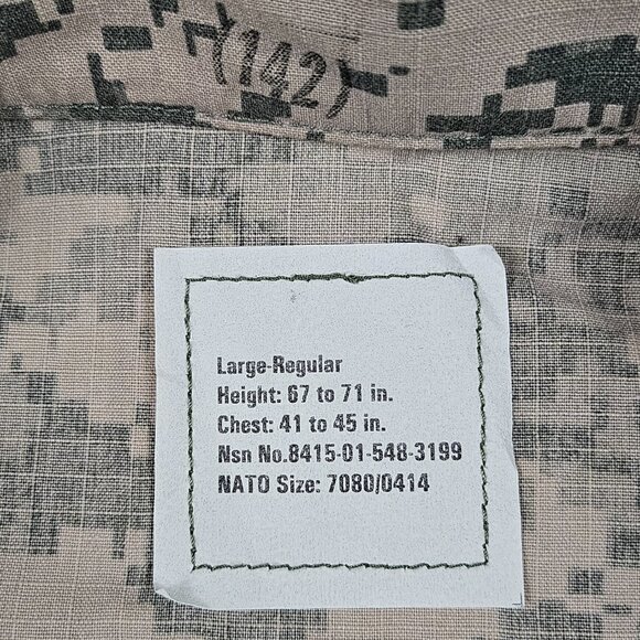 Defender M Men's Size Lrg Flame Resistant Camo BDU Full Zip Army Military Jacket - Picture 12 of 16